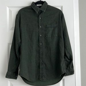 Alfani Dark Forest Green Button Up Small